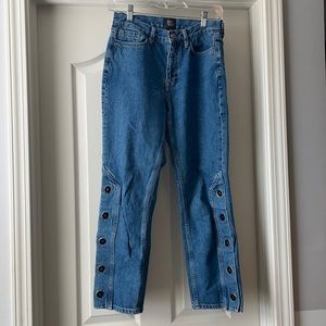 Jeans with button detailing
